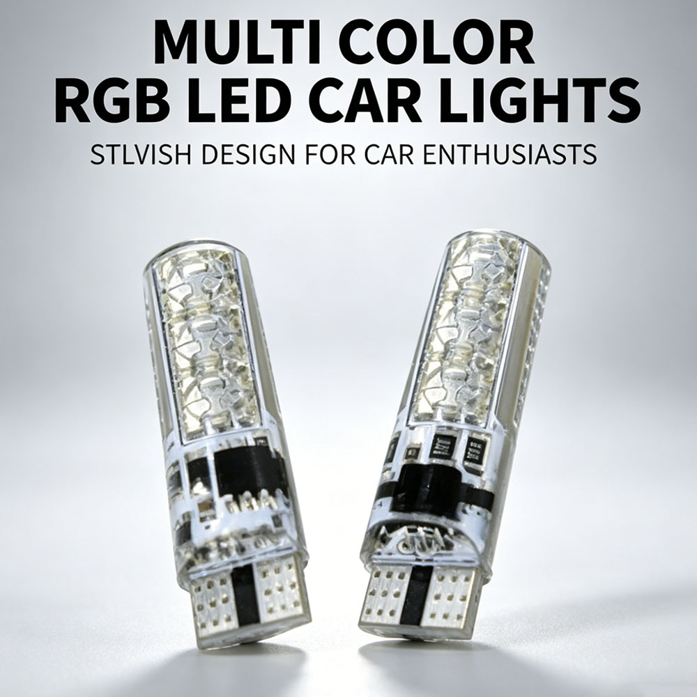 SeaPeak™ Spectrum T10 W5W RGB LED Interior Lights - Multi-Color Atmosphere Bulbs with Remote Control - Universal Fit for Car Reading, Wedge, and Clearance Lights
