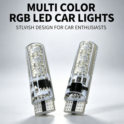 SeaPeak™ Spectrum T10 W5W RGB LED Interior Lights - Multi-Color Atmosphere Bulbs with Remote Control - Universal Fit for Car Reading, Wedge, and Clearance Lights