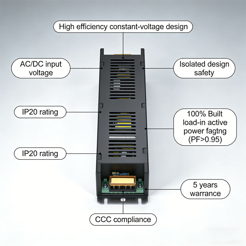 HVS-N-24200K18 LED power supply constant voltage high efficiency  driver