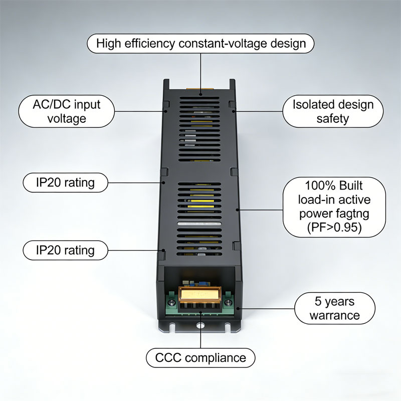 HVS-N-24200K18 LED power supply constant voltage high efficiency  driver
