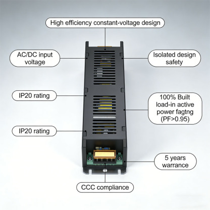 HVS-N-24200K18 LED power supply constant voltage high efficiency  driver