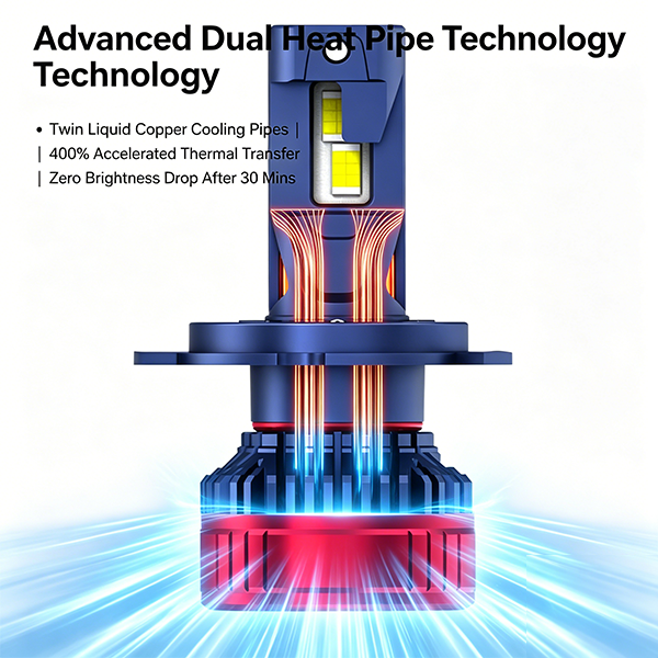 SeaPeak K2 High-Power LED Headlight Bulbs | 80W 14000LM 6300K White
