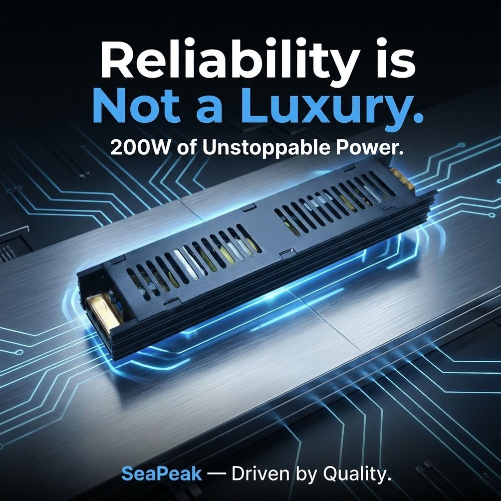 Slim metal case LED transformer 12V DC output connection