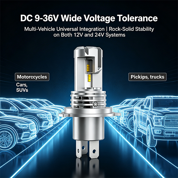 SeaPeak M3 Wireless Automotive LED Light Bulb Upgrade Kit - 25W Premium PHI-ZES Chips, DC 9-36V All-Socket H1 H4 H7 H11 9005 9006 Replacement for 12V 24V Cars & Trucks