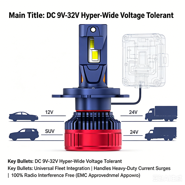 SeaPeak K2 High-Power LED Headlight Bulbs | 80W 14000LM 6300K White
