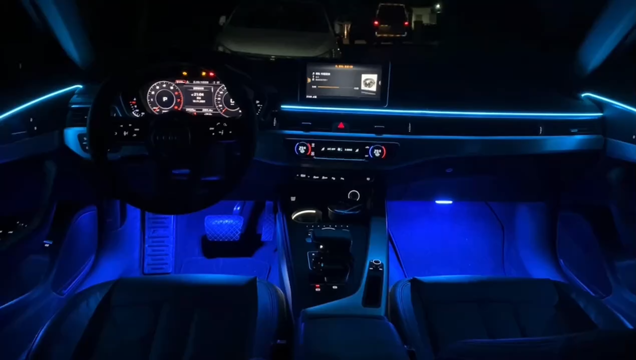 Smart RGBIC Dynamic Symphony Car Ambient Lighting Kit - App Control Neon Interior Lights, DIY Universal Automotive Mood Lighting with 5-Year Warranty