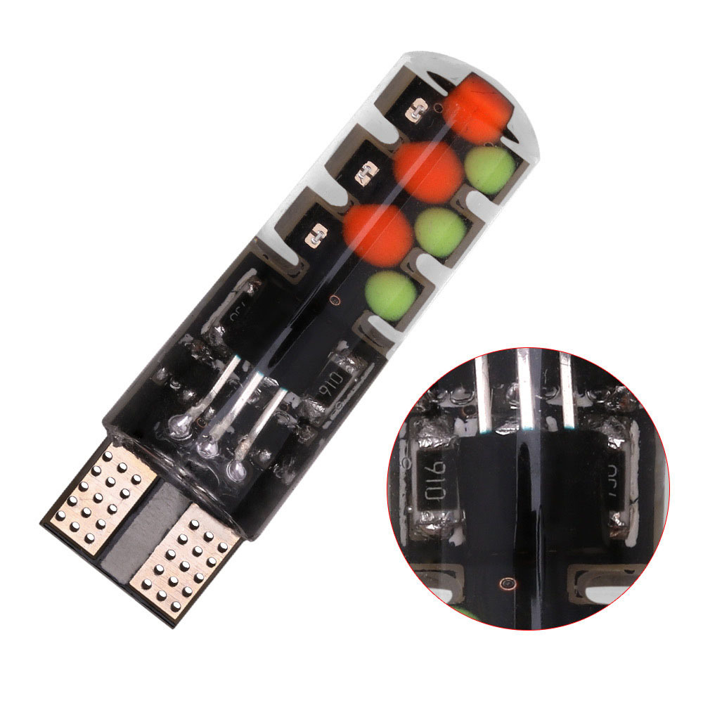Universal RGB T10 LED Bulb Kit with Remote | 16-Color W5W 194 168 Interior & Parking Lights | SeaPeak Industry