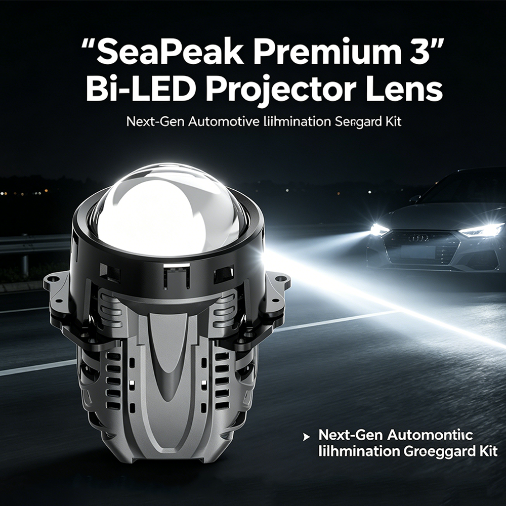 SeaPeak 3" Bi-LED Projector Lens Headlight Retrofit Kit AP1 AP2 ZS1 Series