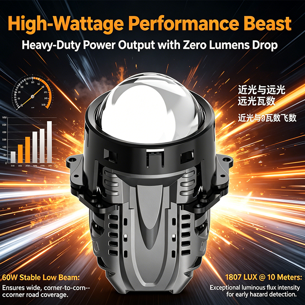 SeaPeak 3" Bi-LED Projector Lens Headlight Retrofit Kit AP1 AP2 ZS1 Series
