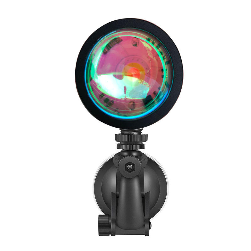 Modern RGB 16-Color LED Sunset Projection Lamp - App Controlled Halo Sunset Light for Home & Office