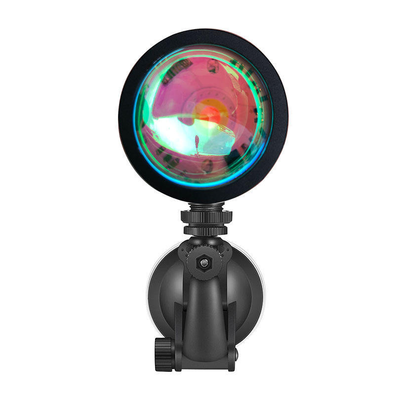 Modern RGB 16-Color LED Sunset Projection Lamp - App Controlled Halo Sunset Light for Home & Office