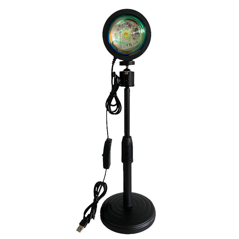 Modern RGB 16-Color LED Sunset Projection Lamp - App Controlled Halo Sunset Light for Home & Office