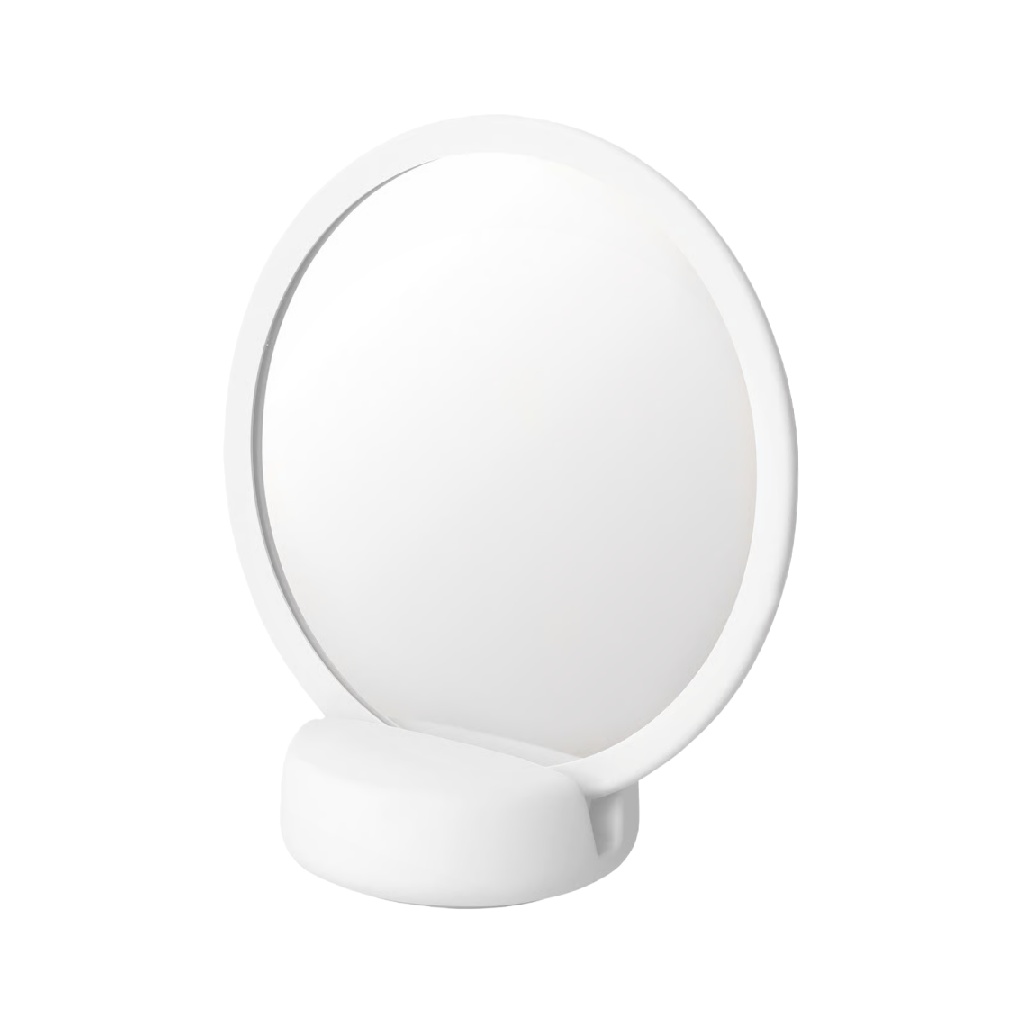 White Round Tabletop Mirror with Base-kathyhill.shop