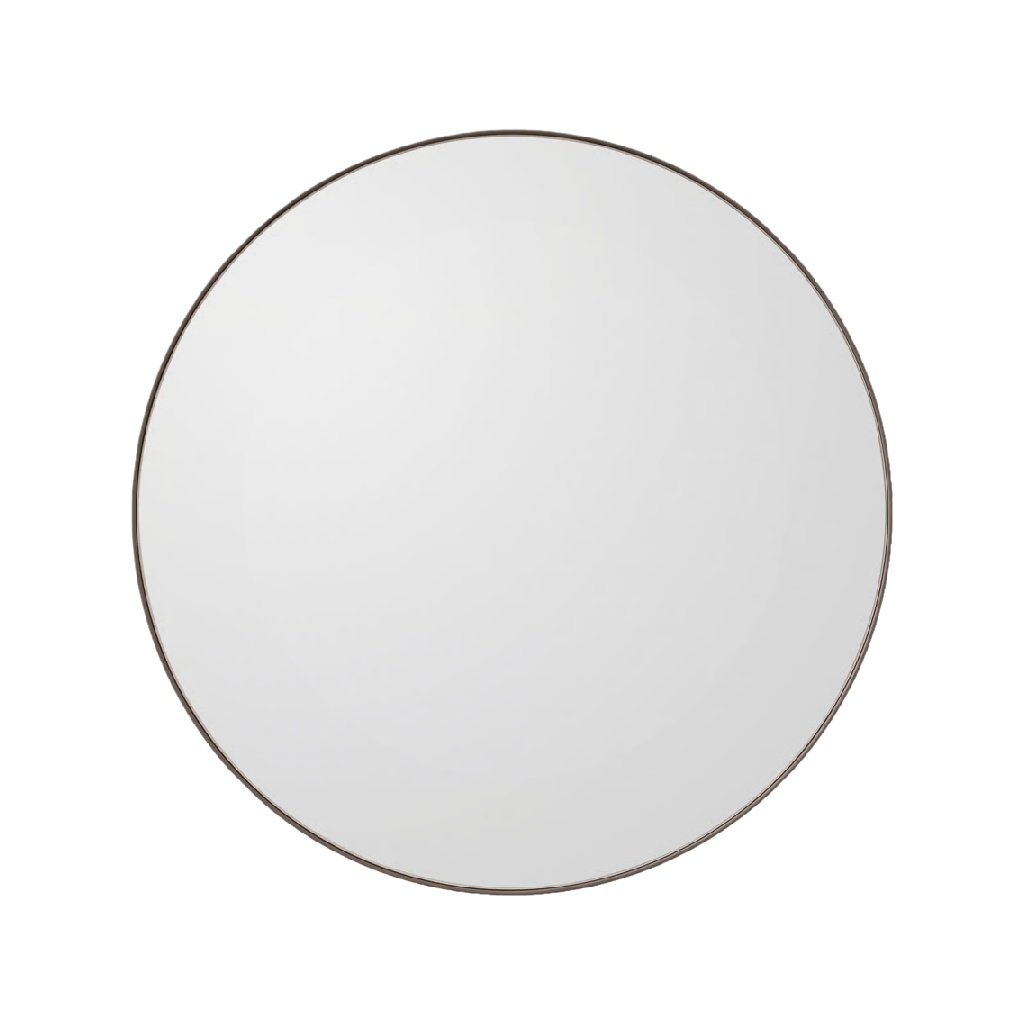 Round Wall Mirror with Thin Metal Frame-kathyhill.shop