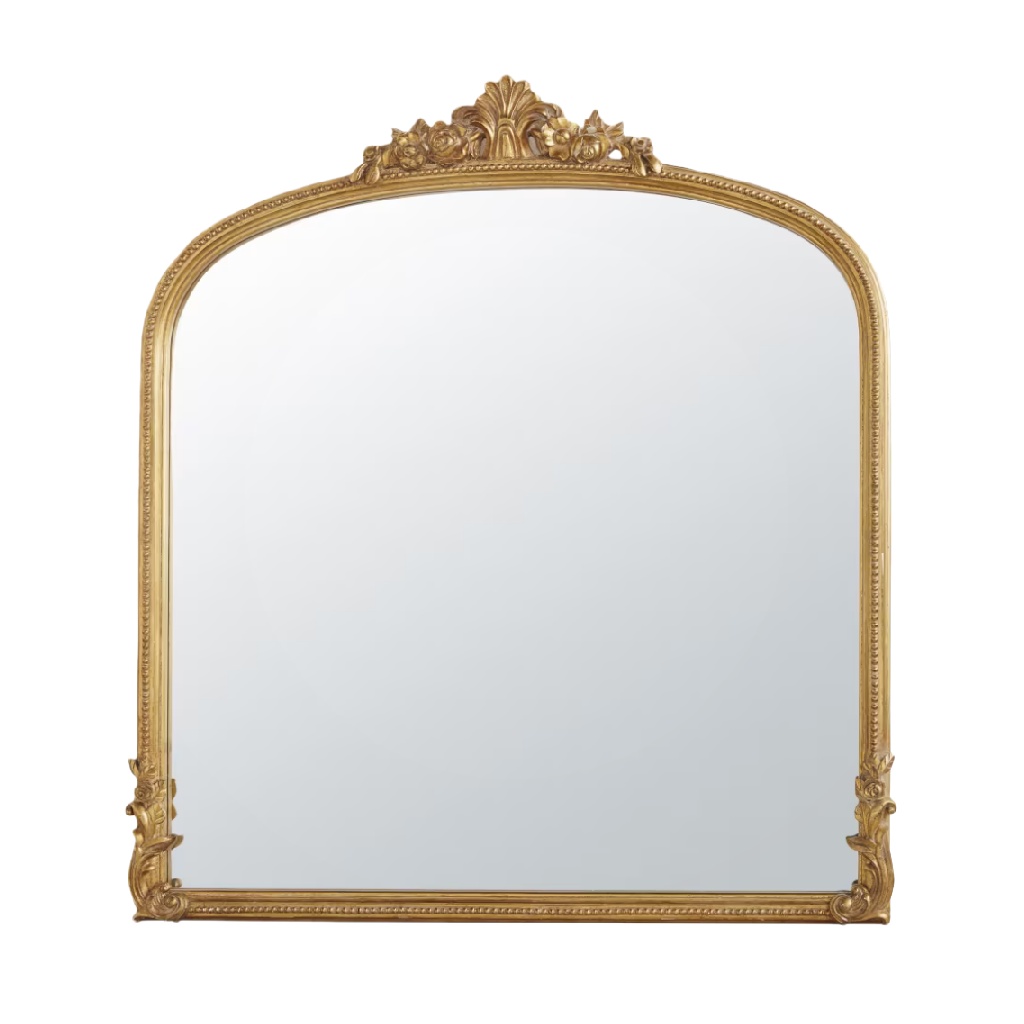 Miroir Ancien avec Cadre Doré et Détails Ornementaux-caraburton.shop