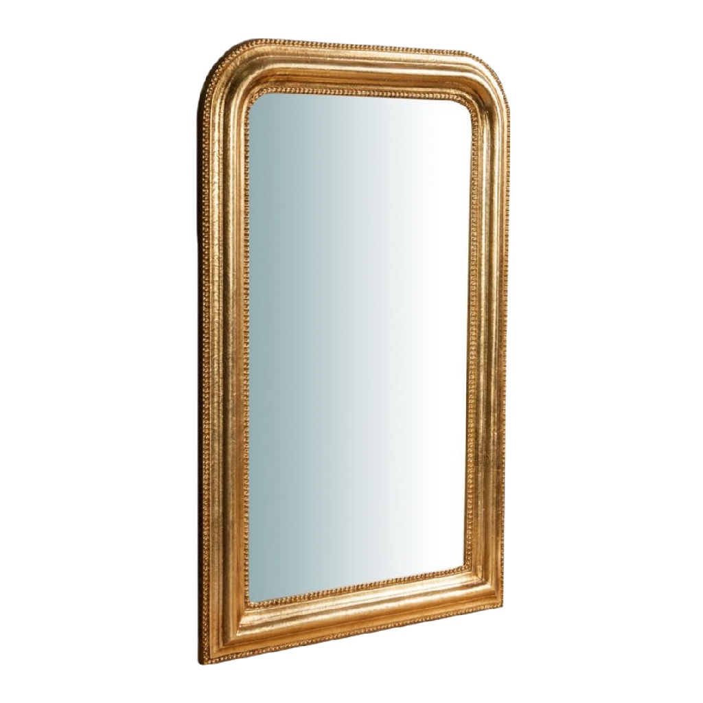 Miroir doré avec cadre orné, style classique-caraburton.shop