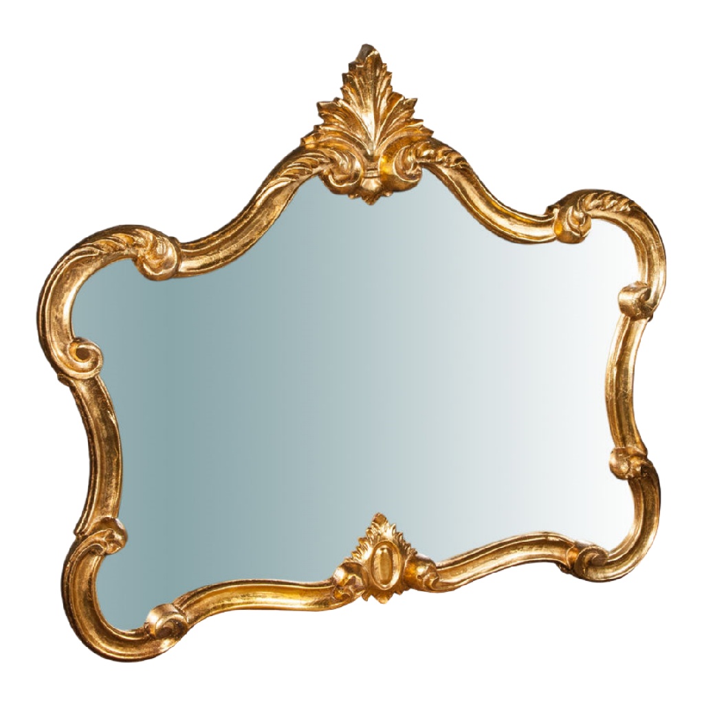 Miroir mural baroque doré à cadre sculpté-caraburton.shop