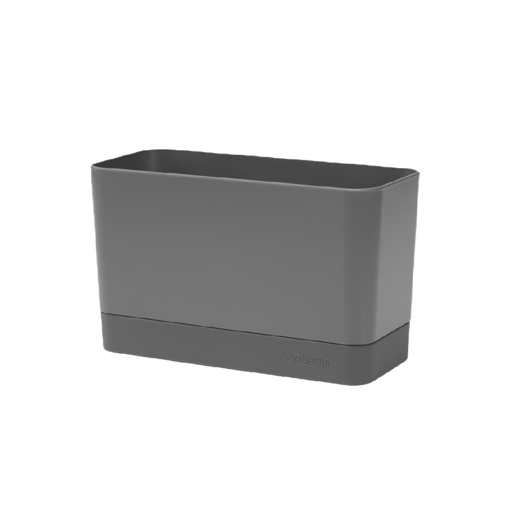 Caja organizadora de plástico gris con base integrada-jessehenry.shop