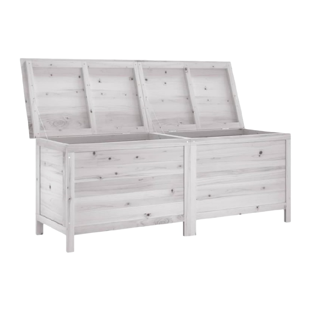 Grote Witte Houten Tuinkist met Dubbele Deksel-nancycarper.shop