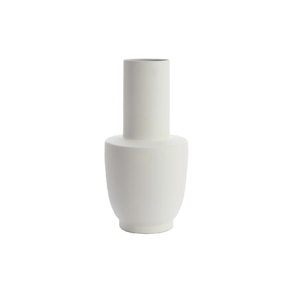 Moderne Witte Keramieken Vaas - Minimalistisch Architectonisch Design-nancycarper.shop