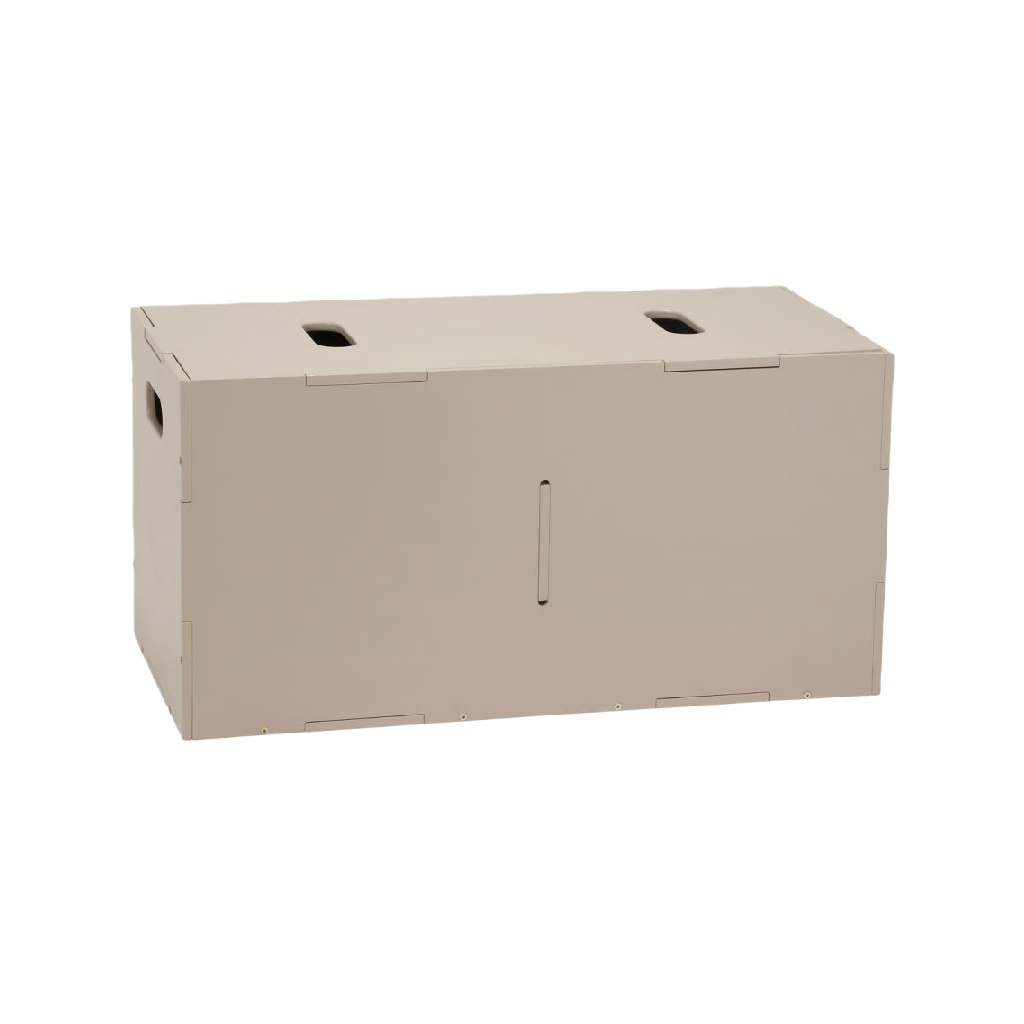 Baúl de almacenamiento plegable con tapa superior, color beige-luisweston.shop