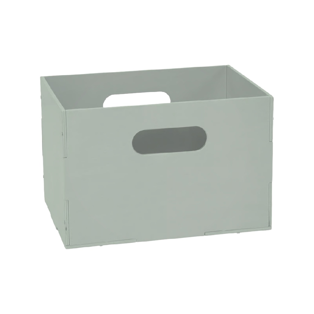Caja organizadora abierta con asas integradas, color verde salvia-luisweston.shop