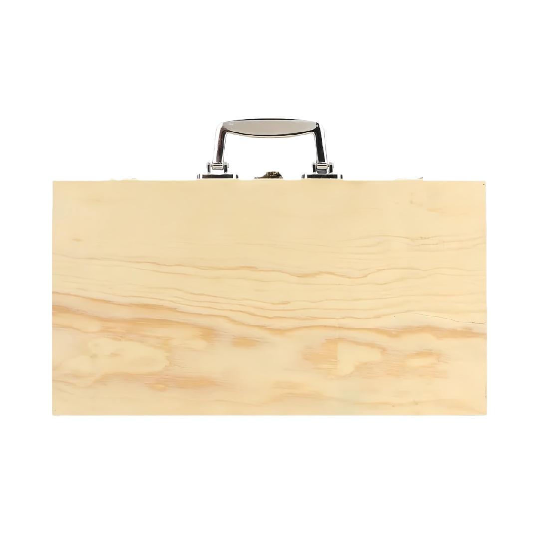 Portable Natural Wood Suitcase Box-izhardware.com