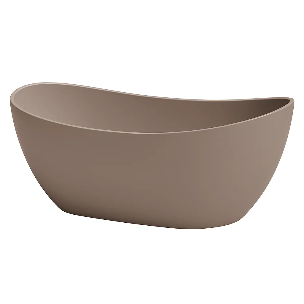 Baignoire autoportante en polypropylène marron 160x75x58 cm-seataura