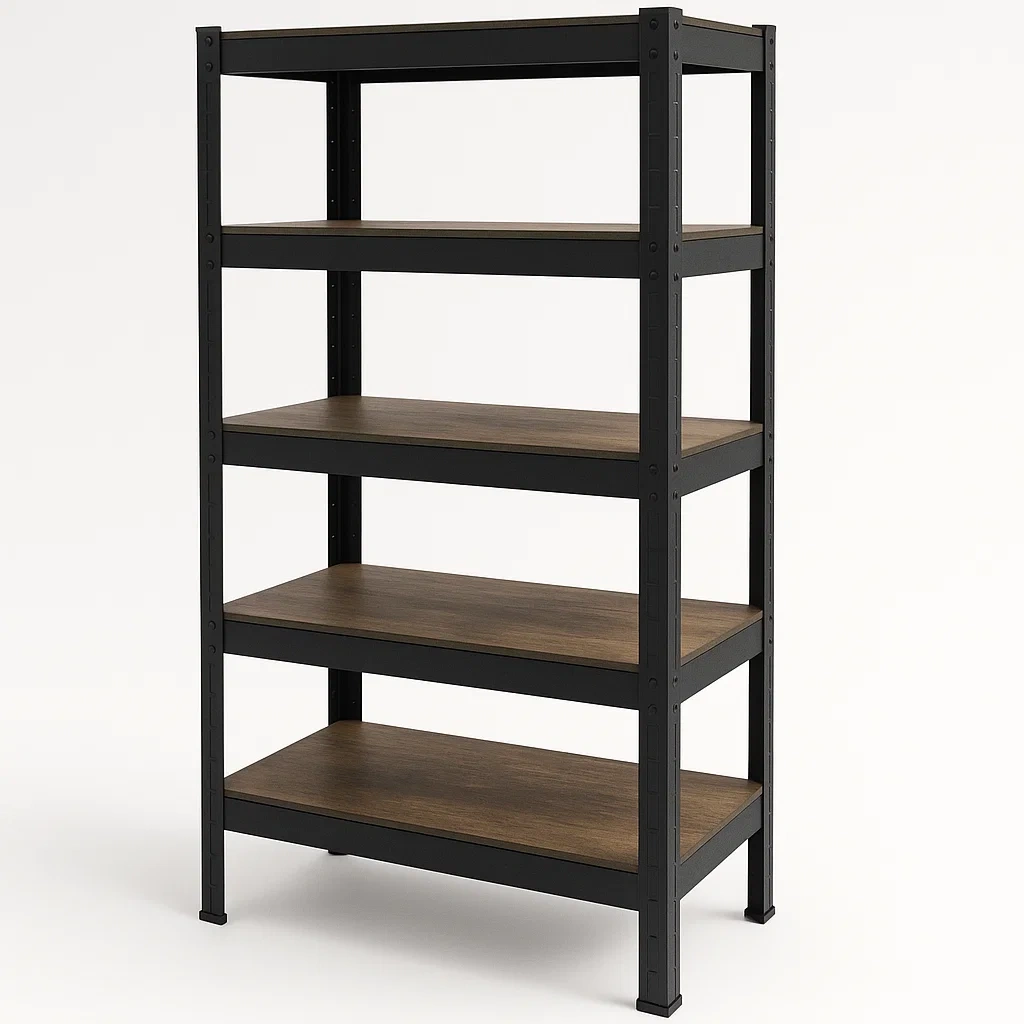 Étagère de rangement métal MDF 5 niveaux 180 cm-seataura