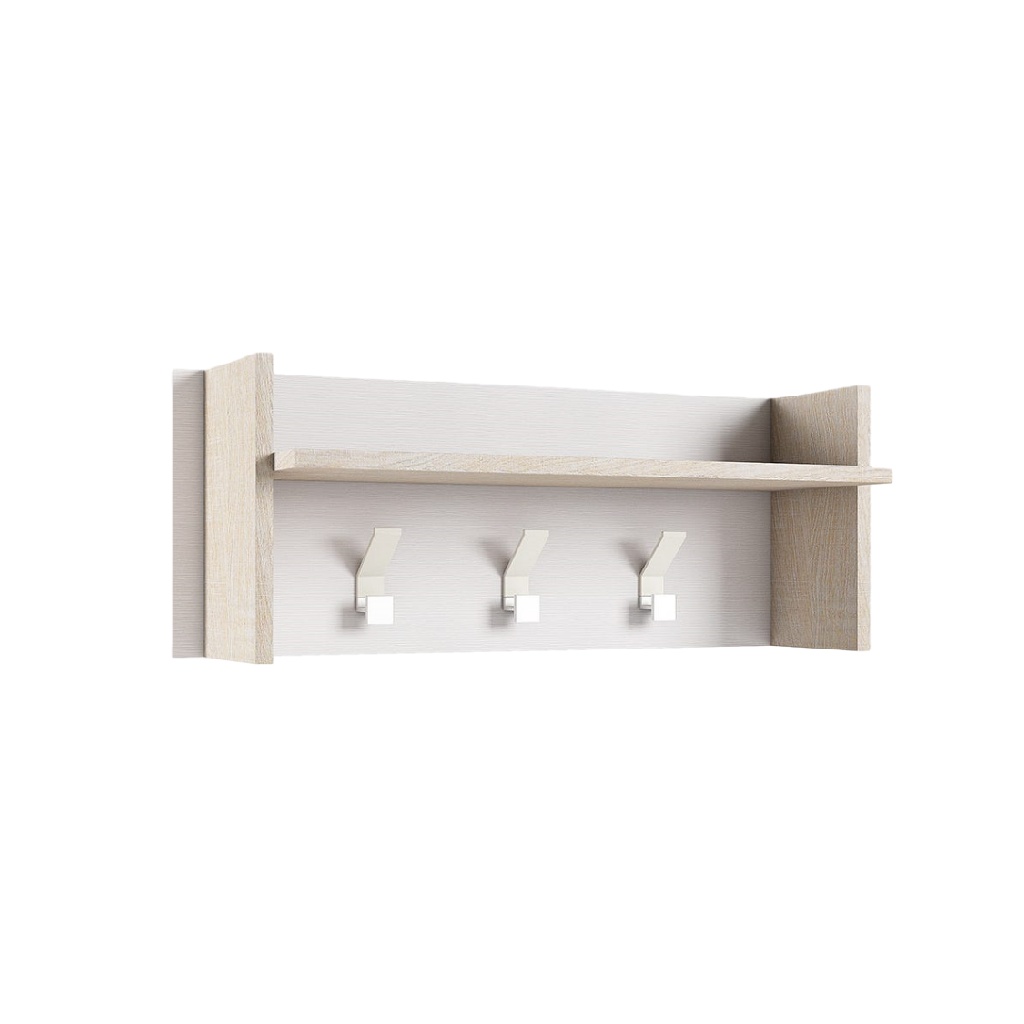 Estante de pared con 4 ganchos en estilo moderno de madera-patriciascott.shop