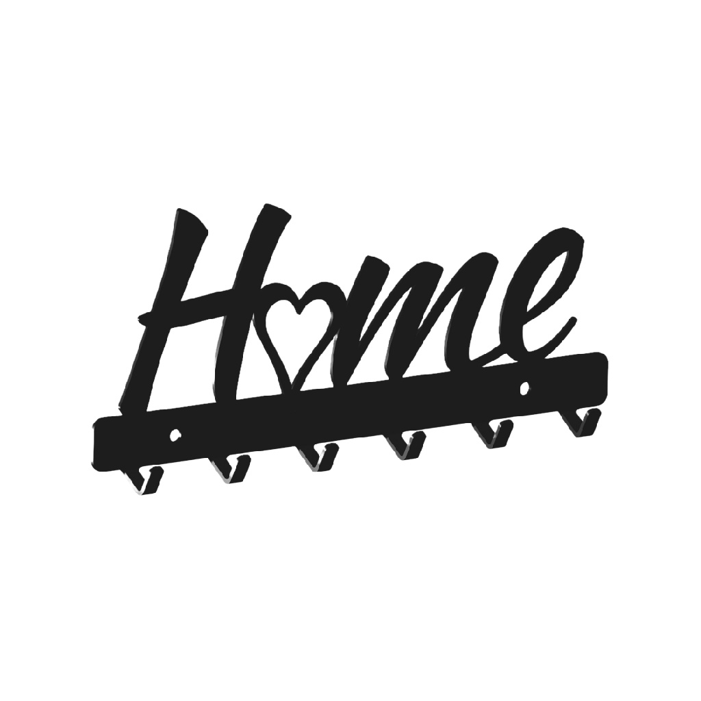 Perchero de pared "Home" con 6 ganchos-patriciascott.shop