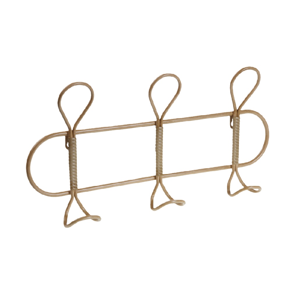 Perchero de pared de diseño rústico con 3 ganchos-patriciascott.shop