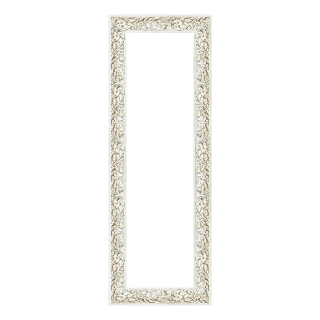 Marco Decorativo Vintage Tallado - Rectangular, Blanco-patriciascott.shop