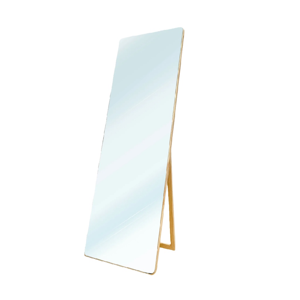 Espejo de Pie Moderno con Marco de Madera-patriciascott.shop
