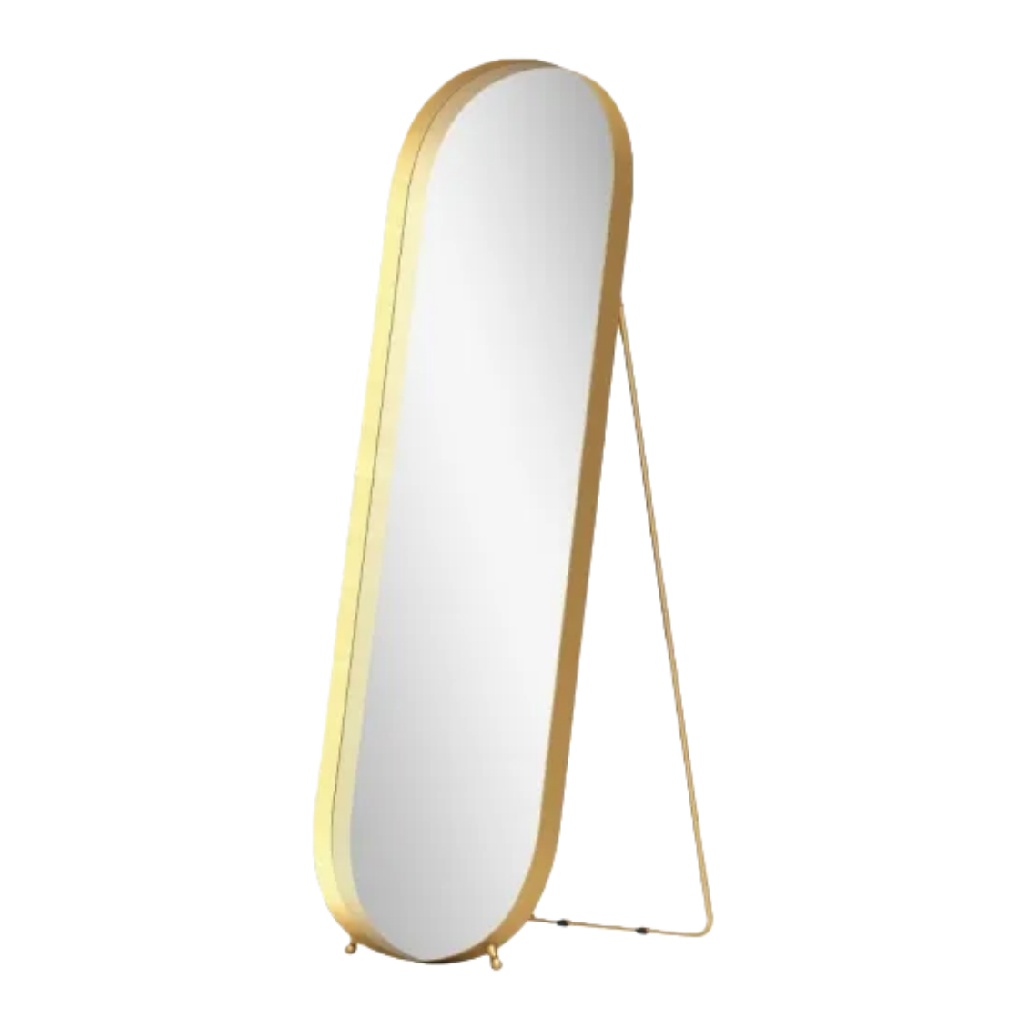 Espejo de Cuerpo Entero con Marco Dorado y Base-patriciascott.shop