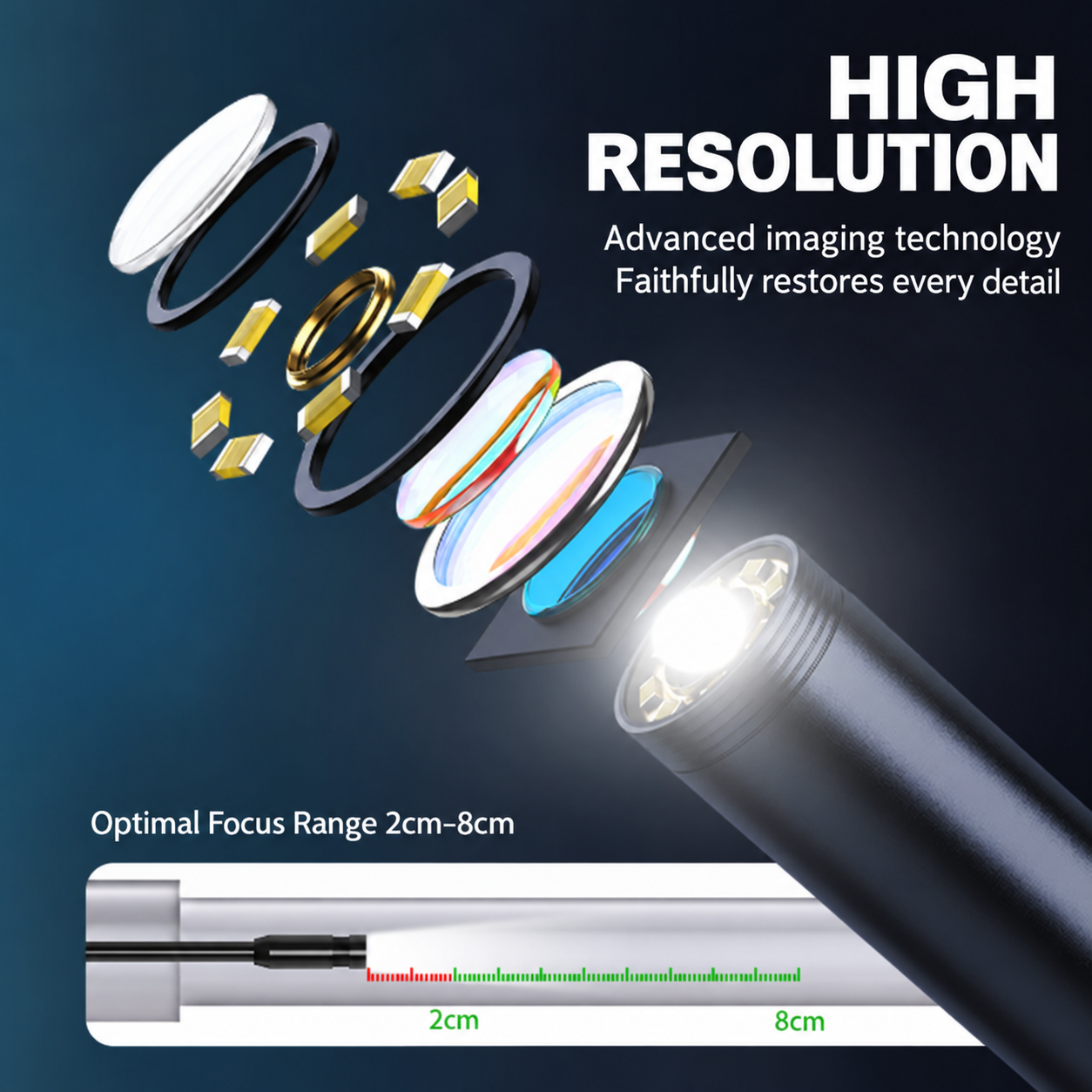 Woyuosn High-Resolution Waterproof Endoscope Camera