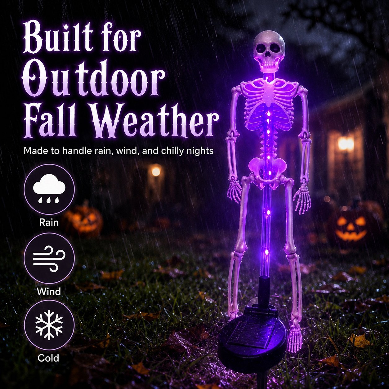 💀 Solar Skeleton Yard Stake