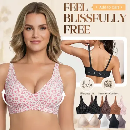 🏆🔥Super Firming Leopard Print Jelly  Bra | Women Wirefree Bras 👍No More Sagging Breasts