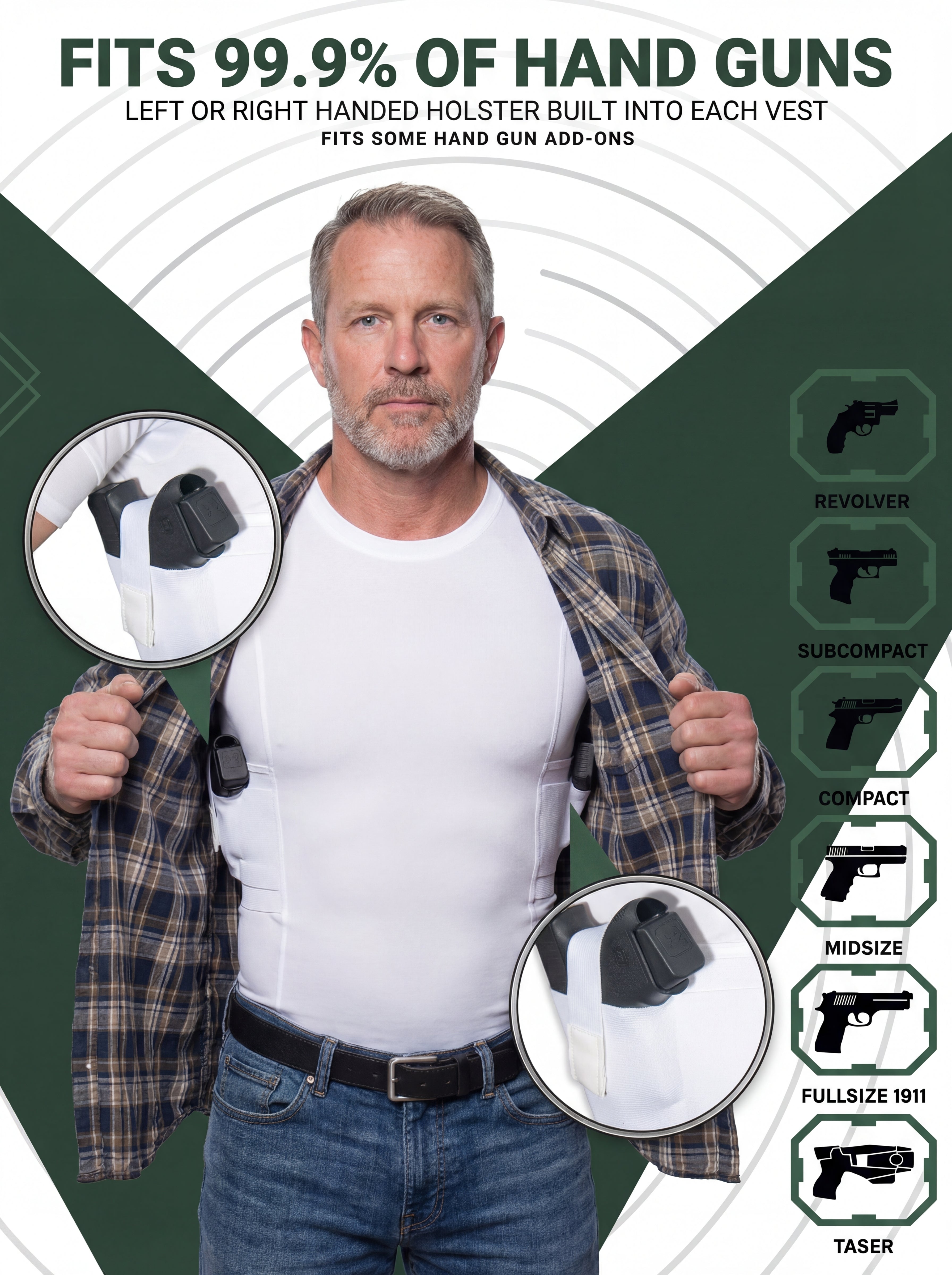 Men's Tactical Concealed Carry Shirt