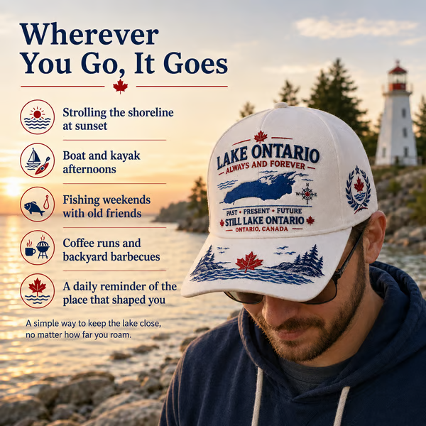 🔥 LAST DAY 50% OFF – 🍁 Lake Ontario Always And Forever Baseball Cap