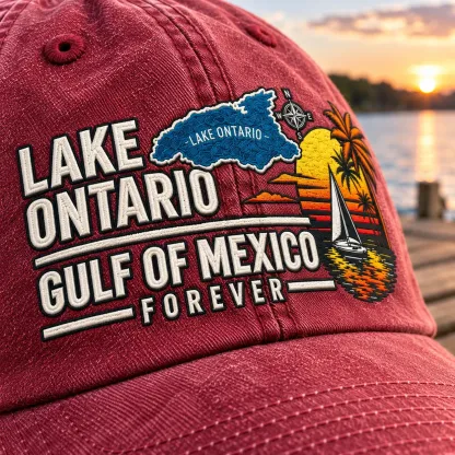 🔥 Lake Ontario & Gulf Forever Vintage Baseball Cap 🌊 