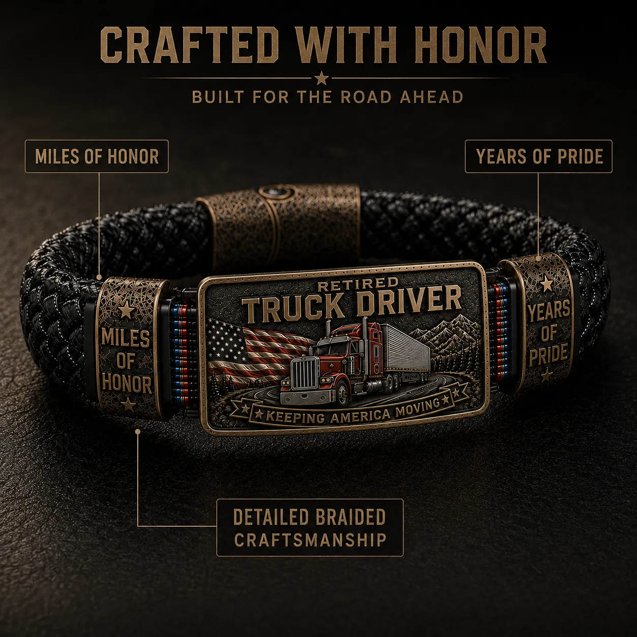 Last Day 50% Off⭐Retired Truck Driver Bracelet