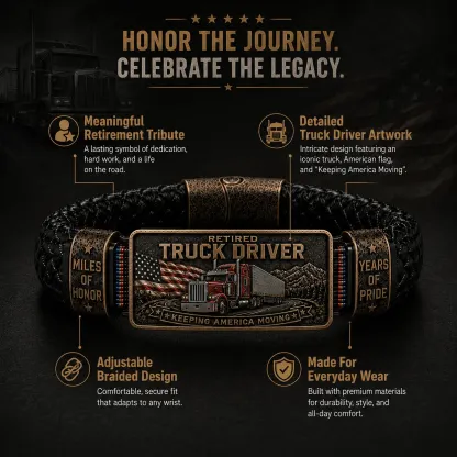 Last Day 50% Off⭐Retired Truck Driver Bracelet