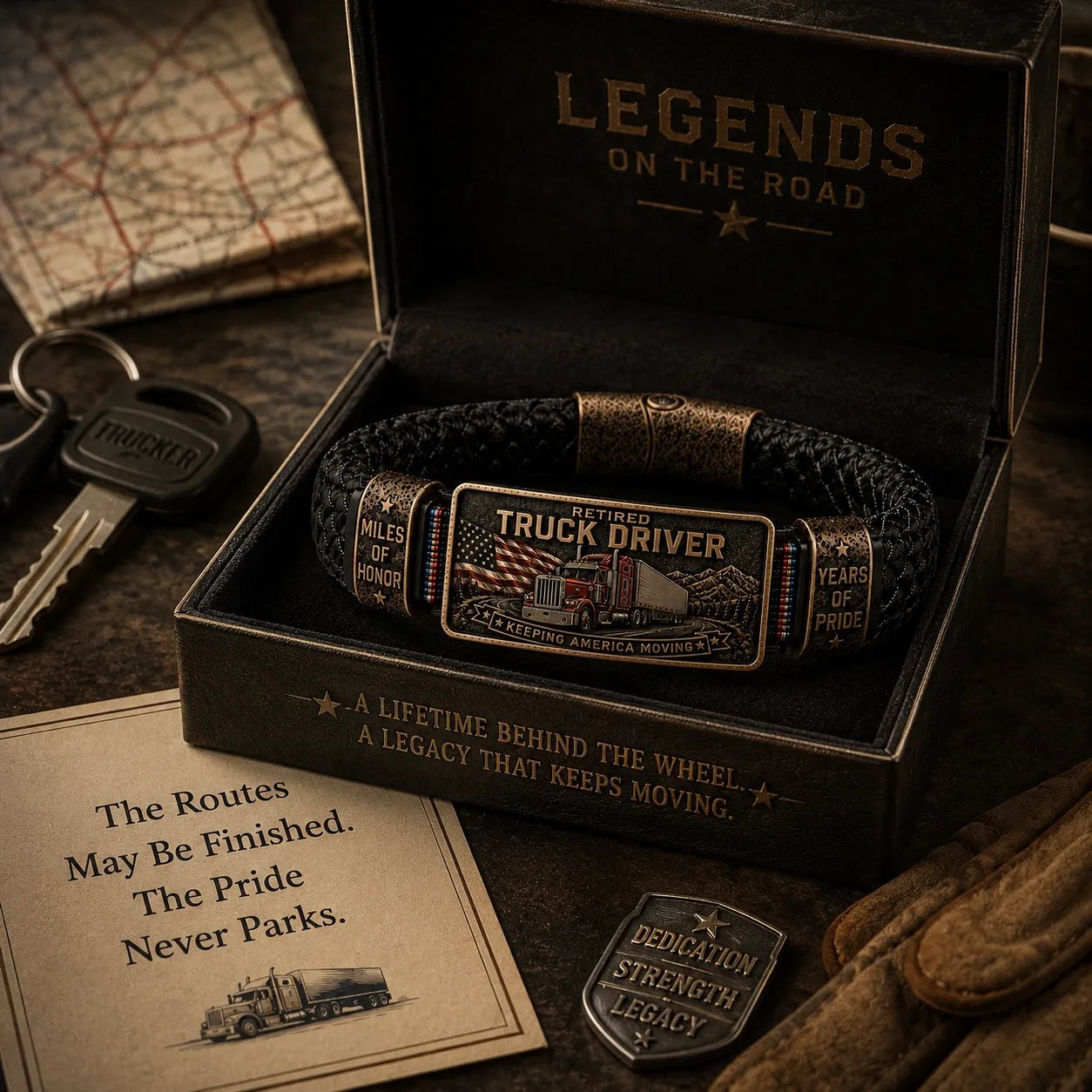 Last Day 50% Off⭐Retired Truck Driver Bracelet