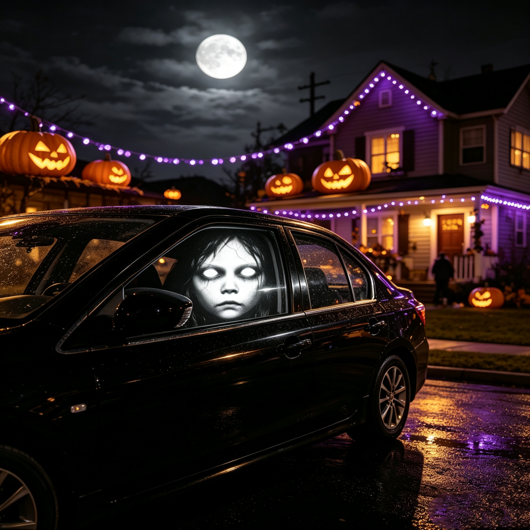 💥Halloween Window Projector — Spooky Films, USB Powered Holiday Decor👿