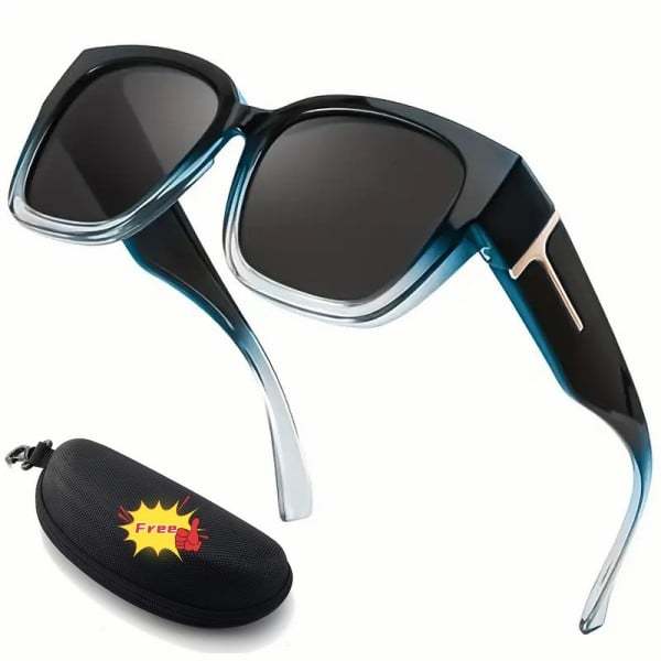 🕶️ Polarized Fit Over Sunglasses for Women – UV400 Protection Floral Frame Wear Over Prescription Glasses