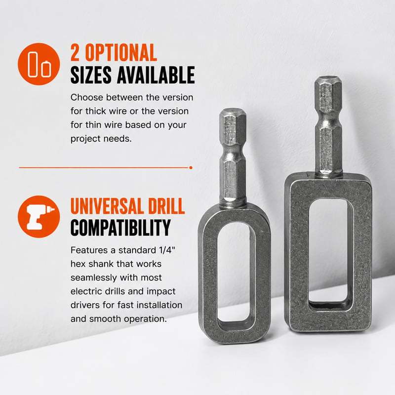 🧰 Steel Wire Twisting Tool for Drill- Fast Tightening & Auto Trimming Wire Twist Attachment