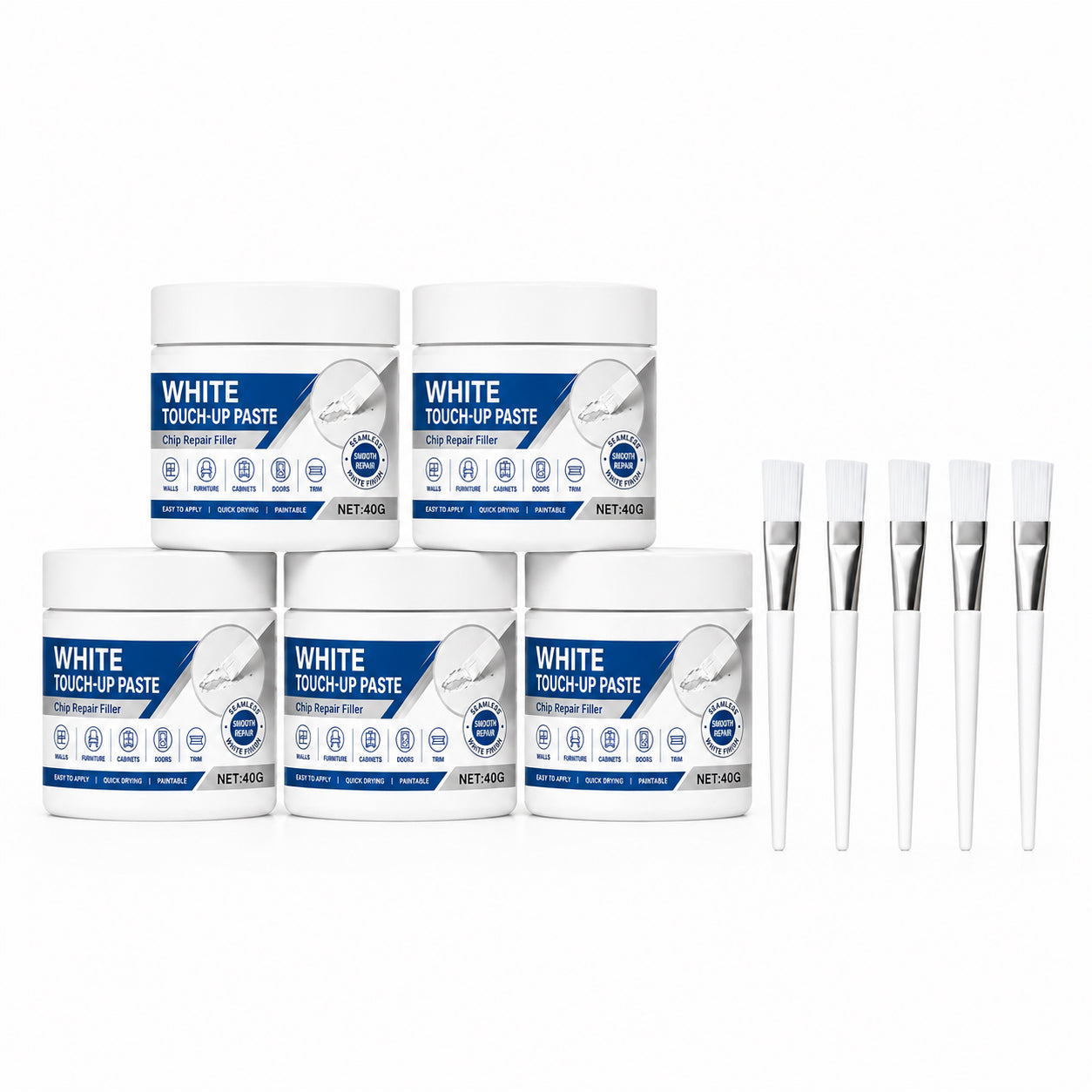 🎁 BUY 2 GET 1 FREE Today! | Magic White Furniture Touch-Up Paste (Built-in Brush)