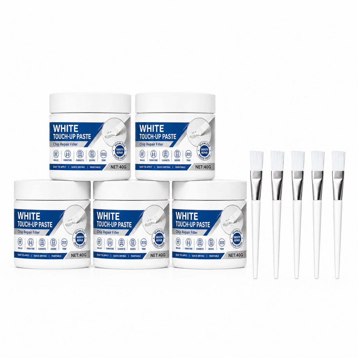 🎁 BUY 2 GET 1 FREE Today! | Magic White Furniture Touch-Up Paste (Built-in Brush)