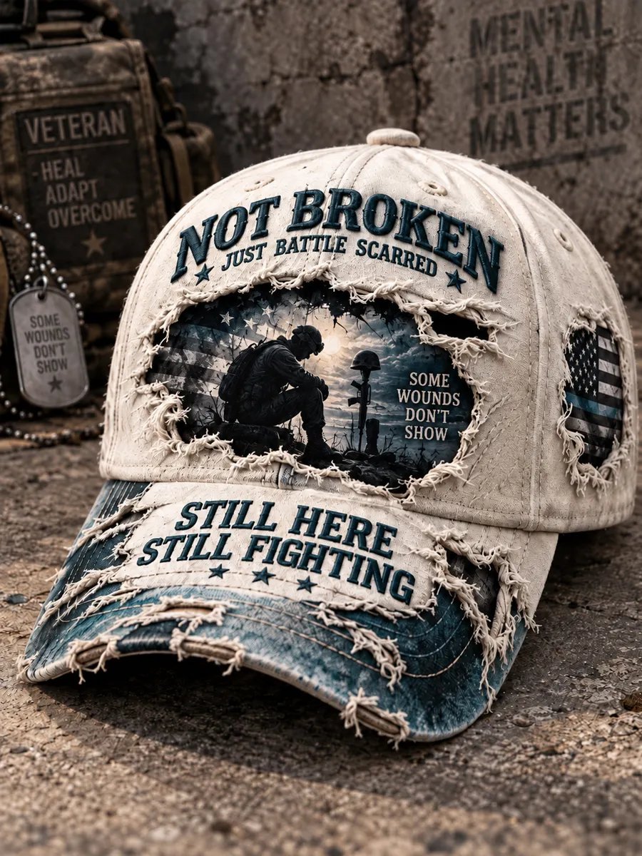 Veteran Mental Health Awareness Printed Baseball Cap